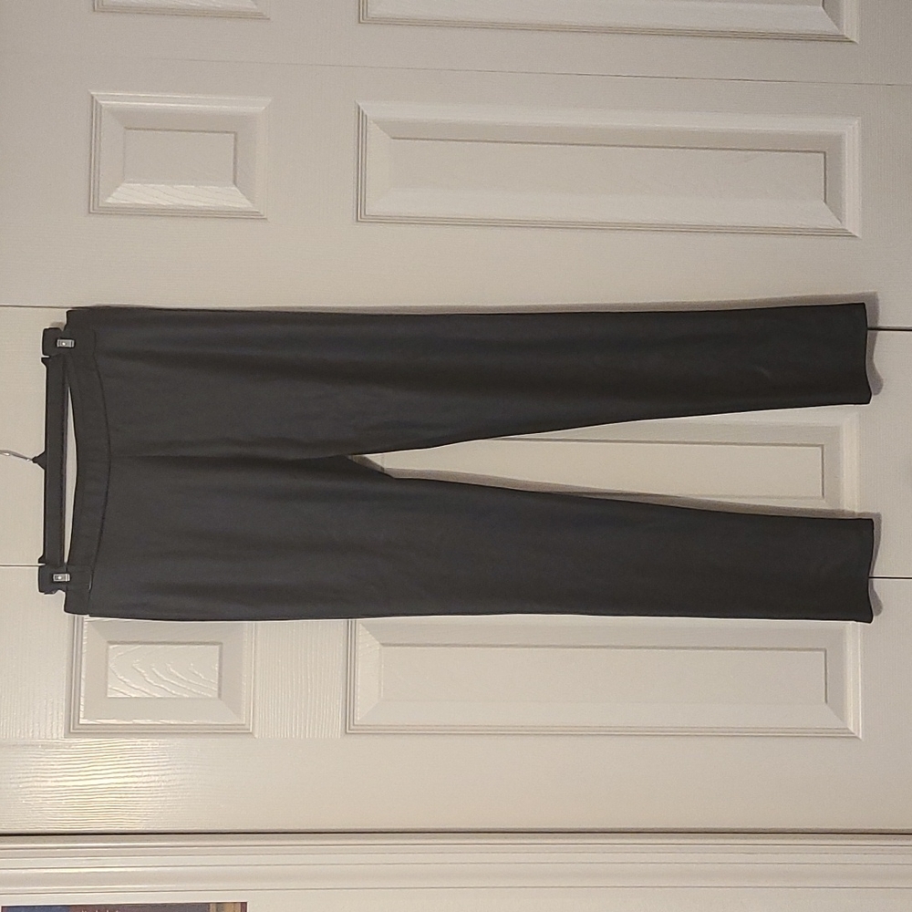 Clara Sun Woo leather (faux) front pant - black size small
